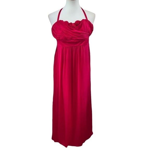 Phoebe Couture Red Silk Maxi Dress Prom Dress or Event Gown Size 6 (See note) - Picture 1 of 14